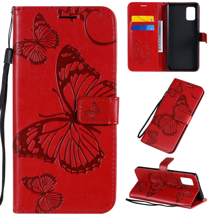 Custodia portafoglio in pelle con farfalle 3D per Galaxy A41