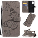 Custodia portafoglio in pelle con farfalle 3D per Galaxy A41