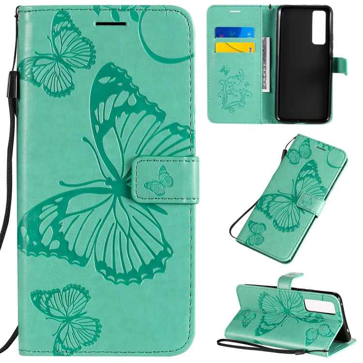 Custodia in pelle a ribalta orizzontale con motivo a rilievo farfalle 3D con supporto, slot per schede e portafoglio, For Huawei Nova 7, For Huawei Nova 7 Pro, For Huawei Nova 7 SE / P40 Lite 5G