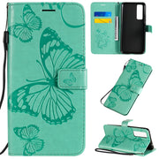 Custodia in pelle a ribalta orizzontale con motivo a rilievo farfalle 3D con supporto, slot per schede e portafoglio, For Huawei Nova 7, For Huawei Nova 7 Pro, For Huawei Nova 7 SE / P40 Lite 5G