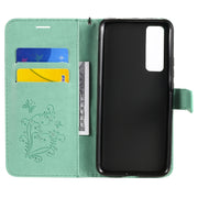 Custodia in pelle a ribalta orizzontale con motivo a rilievo farfalle 3D con supporto, slot per schede e portafoglio, For Huawei Nova 7, For Huawei Nova 7 Pro, For Huawei Nova 7 SE / P40 Lite 5G