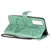 Custodia in pelle a ribalta orizzontale con motivo a rilievo farfalle 3D con supporto, slot per schede e portafoglio, For Huawei Nova 7, For Huawei Nova 7 Pro, For Huawei Nova 7 SE / P40 Lite 5G