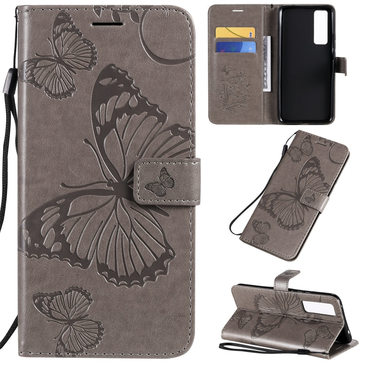 Custodia portafoglio in pelle con farfalle 3D per Huawei