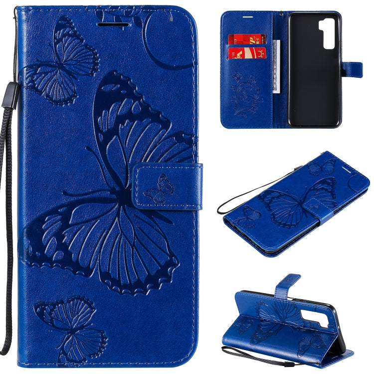 Custodia portafoglio in pelle con farfalle 3D per Huawei