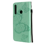 Custodia portafoglio in pelle con farfalle 3D per Huawei