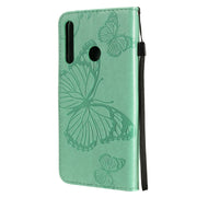 Custodia in pelle a ribalta orizzontale con motivo a rilievo farfalle 3D con supporto, slot per schede e portafoglio, For Huawei Y7P / P40 Lite E / Honor 9C, For Huawei P Smart(2020), For Huawei Y5P / Honor 9s