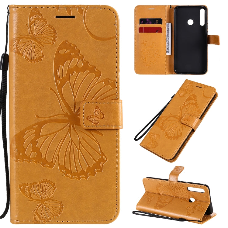 Custodia portafoglio in pelle con farfalle 3D per Huawei