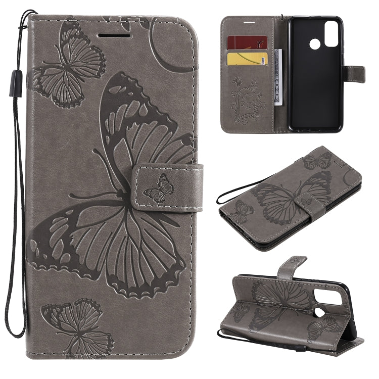 Custodia portafoglio in pelle con farfalle 3D per Huawei