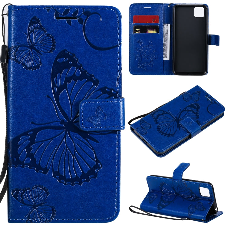 Custodia portafoglio in pelle con farfalle 3D per Huawei