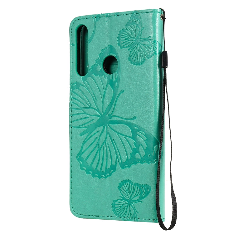 Custodia portafoglio in pelle con farfalle 3D per Huawei Y6p