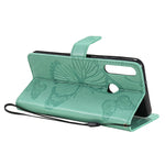 Custodia portafoglio in pelle con farfalle 3D per Huawei Y6p