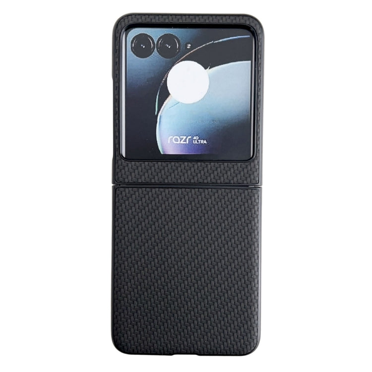 Cassa del telefono del PC di struttura del tessuto, For Motorola Razr 50, For Motorola Razr 40 Ultra / Razr 2023