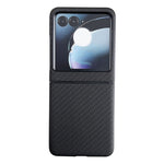 Cassa del telefono del PC di struttura del tessuto, For Motorola Razr 50, For Motorola Razr 40 Ultra / Razr 2023