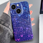 Custodia per telefono PC con foro preciso con motivo dipinto, For iPhone 14