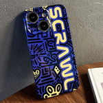 Custodia per telefono PC con foro preciso con motivo dipinto, For iPhone 13