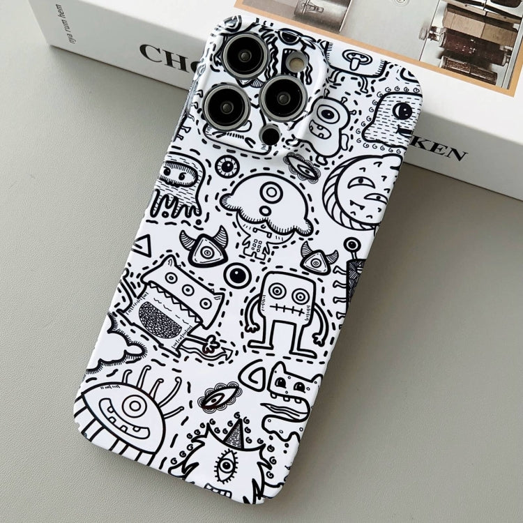 Custodia per telefono PC con foro preciso con motivo dipinto, For iPhone 11 Pro Max