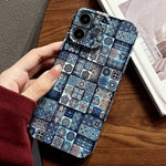 Custodia per telefono PC con foro preciso con motivo dipinto, For iPhone 11