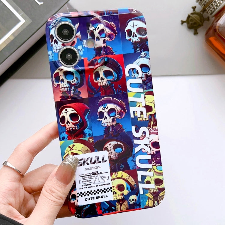 Custodia per telefono PC con foro preciso con motivo dipinto, For iPhone 11