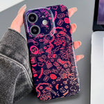 Custodia per telefono PC con foro preciso con motivo dipinto, For iPhone 11