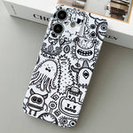Custodia per telefono PC con foro preciso con motivo dipinto, For iPhone 11