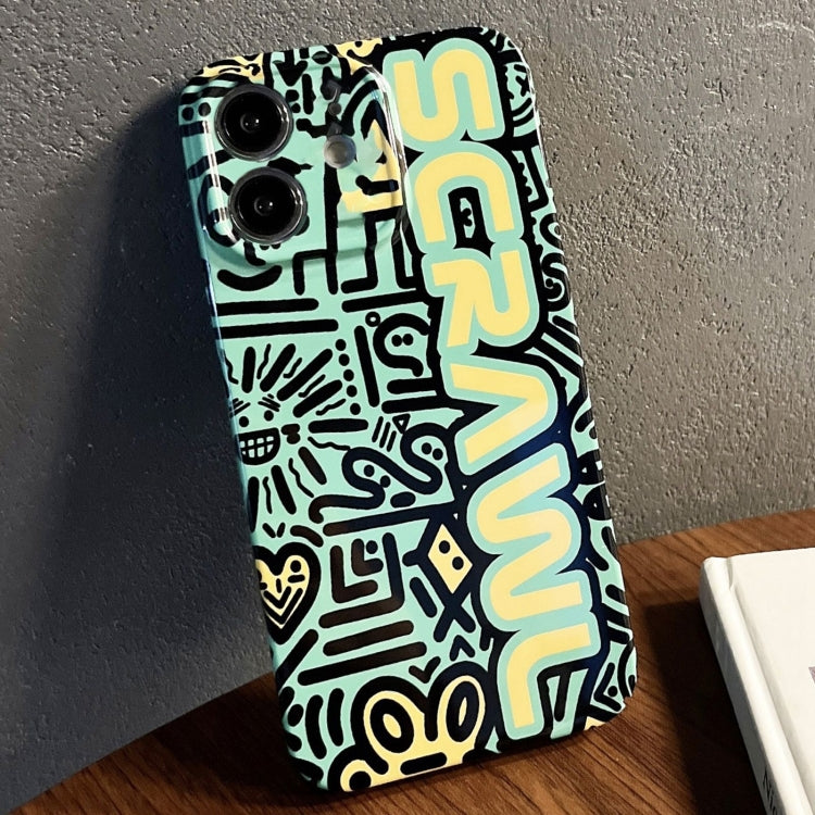 Custodia per telefono PC con foro preciso con motivo dipinto, For iPhone 11