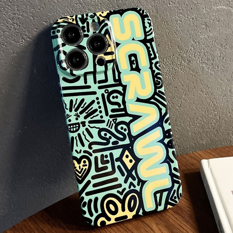 Custodia per telefono PC con foro preciso con motivo dipinto, For iPhone 11 Pro