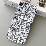 Custodia per telefono PC con foro preciso con motivo dipinto, For iPhone X / XS