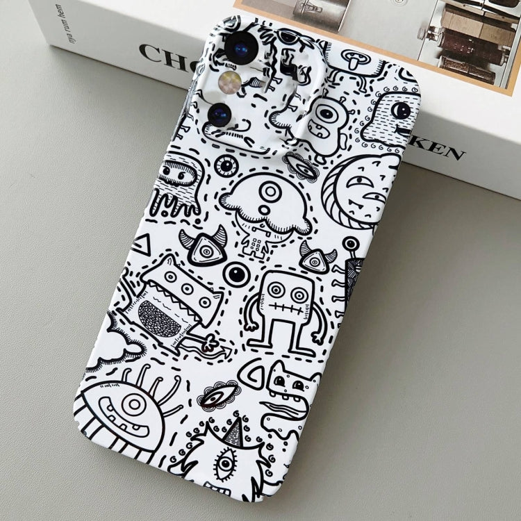 Custodia per telefono PC con foro preciso con motivo dipinto, For iPhone X / XS
