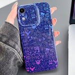 Custodia per telefono PC con foro preciso con motivo dipinto, For iPhone XR