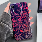 Custodia per telefono PC con foro preciso con motivo dipinto, For iPhone XR