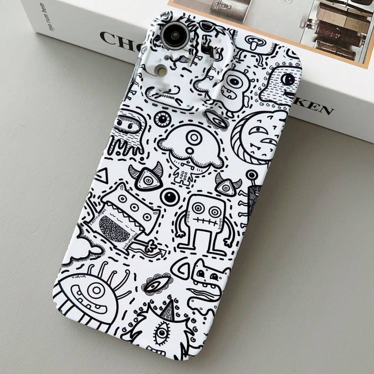 Custodia per telefono PC con foro preciso con motivo dipinto, For iPhone XR