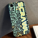 Custodia per telefono PC con foro preciso con motivo dipinto, For iPhone XR