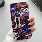 Custodia per telefono PC con foro preciso con motivo dipinto, For iPhone XS Max