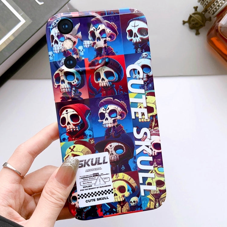 Custodia per telefono PC con foro preciso con motivo dipinto, For iPhone XS Max
