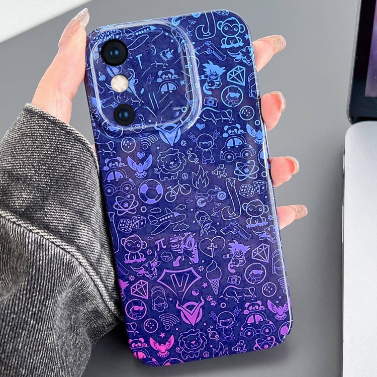 Custodia per telefono PC con foro preciso con motivo dipinto, For iPhone XS Max
