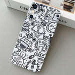 Custodia per telefono PC con foro preciso con motivo dipinto, For iPhone XS Max