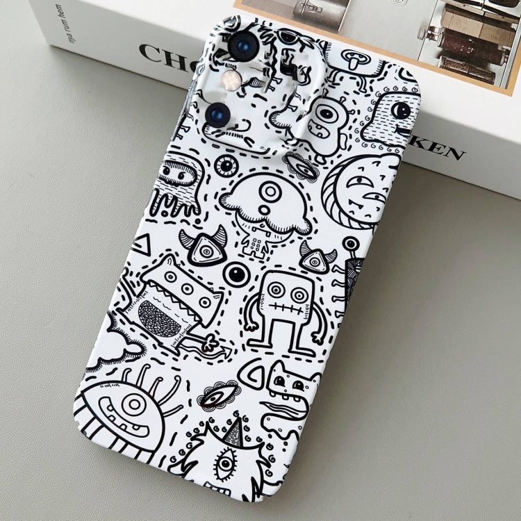 Custodia per telefono PC con foro preciso con motivo dipinto, For iPhone XS Max