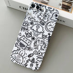 Custodia per telefono PC con foro preciso con motivo dipinto, For iPhone 8 Plus / 7 Plus