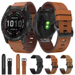Cinturino in pelle con fibbia in acciaio, For Garmin Instinct 2X Solar, For Garmin Enduro 2, For Garmin Epix Pro 51mm, For Garmin Fenix 7 Pro 51mm