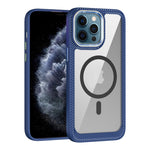 Custodia per telefono con pannello posteriore trasparente in fibra di carbonio MagSafe, For iPhone 12 / 12 Pro, For iPhone 12 Pro Max, For iPhone 11 Pro Max