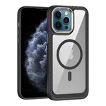 Custodia per telefono con pannello posteriore trasparente in fibra di carbonio MagSafe, For iPhone 12 / 12 Pro, For iPhone 12 Pro Max, For iPhone 11 Pro Max