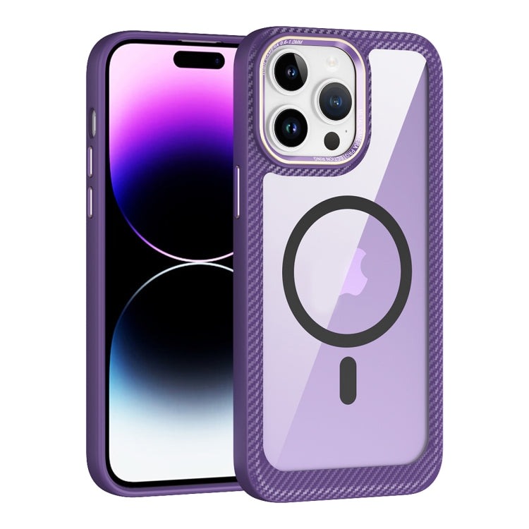 Custodia per telefono con pannello posteriore trasparente in fibra di carbonio MagSafe, For iPhone 12 / 12 Pro, For iPhone 12 Pro Max, For iPhone 11 Pro Max