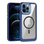 Custodia per telefono con pannello posteriore trasparente in fibra di carbonio MagSafe, For iPhone 12 / 12 Pro, For iPhone 12 Pro Max, For iPhone 11 Pro Max