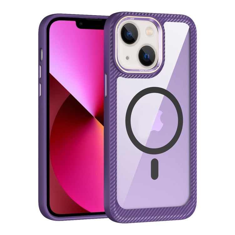 Custodia per telefono con pannello posteriore trasparente in fibra di carbonio MagSafe, For iPhone 14, For iPhone 14 Pro, For iPhone 14 Pro Max, For iPhone 13 Pro Max, For iPhone 13 Pro, For iPhone 13