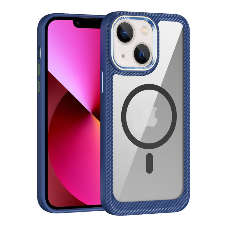 Custodia per telefono con pannello posteriore trasparente in fibra di carbonio MagSafe, For iPhone 14, For iPhone 14 Pro, For iPhone 14 Pro Max, For iPhone 13 Pro Max, For iPhone 13 Pro, For iPhone 13