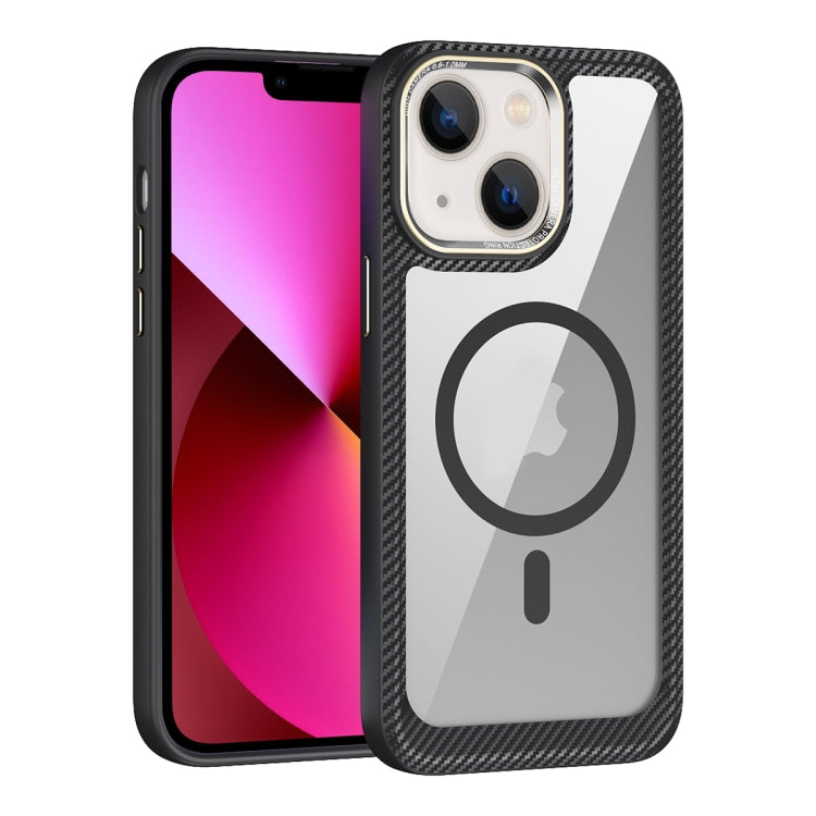 Custodia per telefono con pannello posteriore trasparente in fibra di carbonio MagSafe, For iPhone 14, For iPhone 14 Pro, For iPhone 14 Pro Max, For iPhone 13 Pro Max, For iPhone 13 Pro, For iPhone 13