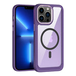 Custodia per telefono con pannello posteriore trasparente in fibra di carbonio MagSafe, For iPhone 14, For iPhone 14 Pro, For iPhone 14 Pro Max, For iPhone 13 Pro Max, For iPhone 13 Pro, For iPhone 13