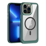 Custodia per telefono con pannello posteriore trasparente in fibra di carbonio MagSafe, For iPhone 14, For iPhone 14 Pro, For iPhone 14 Pro Max, For iPhone 13 Pro Max, For iPhone 13 Pro, For iPhone 13