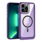 Custodia per telefono con pannello posteriore trasparente in fibra di carbonio MagSafe, For iPhone 14, For iPhone 14 Pro, For iPhone 14 Pro Max, For iPhone 13 Pro Max, For iPhone 13 Pro, For iPhone 13