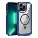 Custodia per telefono con pannello posteriore trasparente in fibra di carbonio MagSafe, For iPhone 14, For iPhone 14 Pro, For iPhone 14 Pro Max, For iPhone 13 Pro Max, For iPhone 13 Pro, For iPhone 13